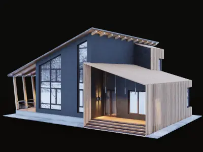 Modern cottage  3D model