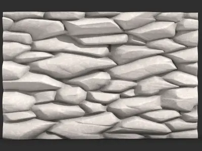 Cracked Shale Masonry Architecture 3D print model