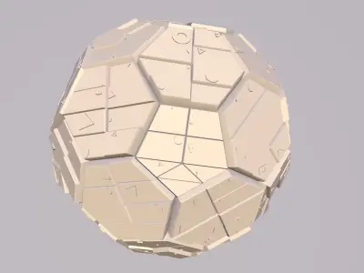 Sphere Scifi Object No 1 Cinema 4D FBX OBJ MTL STL 3DS 3D model