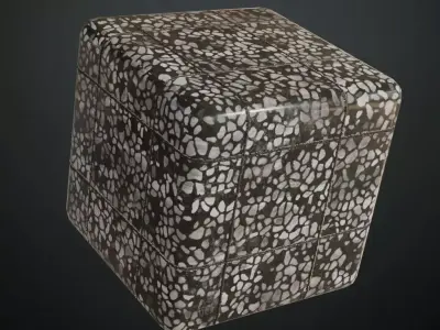 Polished Terrazzo Stone Tiles PBR Seamless Texture