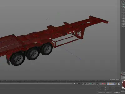 Fudeng Trailer Container  Low-poly 3D model