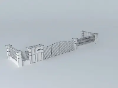 Gate  Fencing 3D model