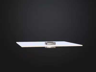 Square Ceiling Mounted Recessed Lighting Fixture  Low-poly 3D model