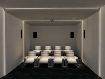 Home Theater 01 Low-poly 3D model