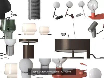 Table Lamp Collection 02 3D Model Pack
