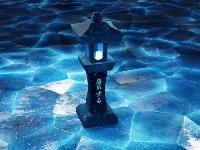 Stylized Light Totem Low-poly 3D model