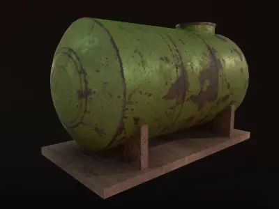 Low Poly Water Storage Tank PBR Low-poly 3D model