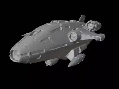 Sci-Fi Spaceship Star Cruiser 3D model