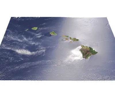 Hawaiian Islands 3D model