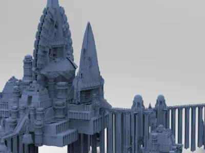 Wizards Master Fortress Kings Tower 3D model
