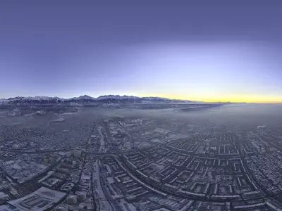 HDR - Winter Dawn Over The City 3D model