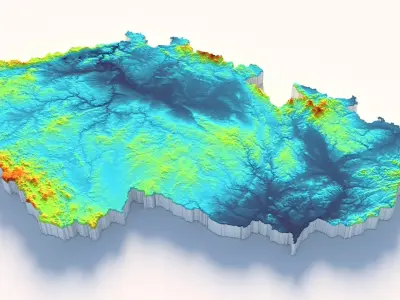 Czechia Country Terrain 3D model