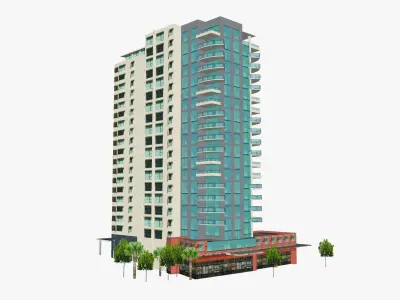 Mantra Broadbeach on the Park Low-poly 3D model