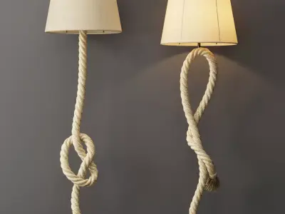 Floor lamp Rope 160 3D model