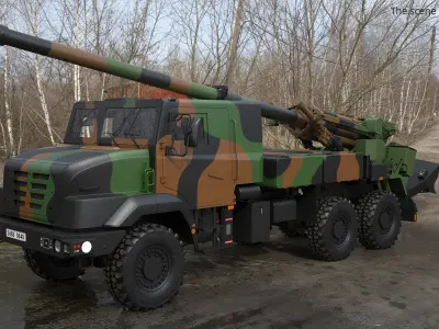  155mm Self-Propelled Howitzer Simplified 