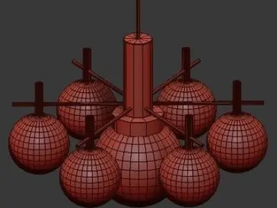 Globe Chandelier 3D model