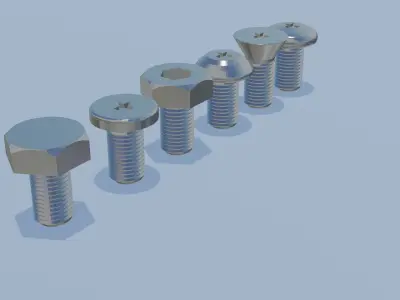 Bolts nut and Free 3D print model