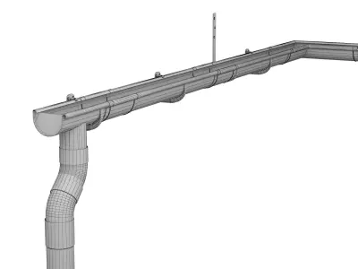 Gutters pipe hanger 3D model