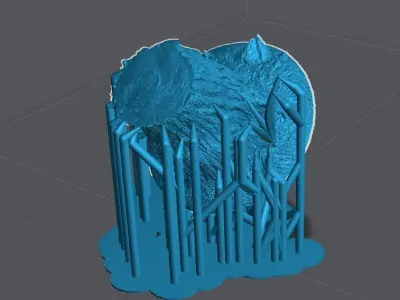 Chopped Tree Terrain  Pre-Supported STL and Chitubox files 3D print model