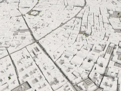 Budapest Huhgary 10 X 10 KM Low-poly 3D model