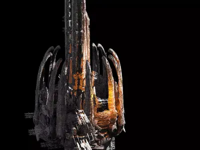 Sci Fi Wraith Claw City interceptor Tower Huge 3D model