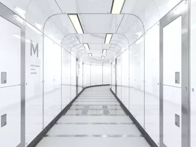 Futuristic Sci-Fi Corridor 002 3D model