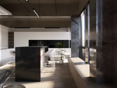 Modern Office Design 3D Model 3D model