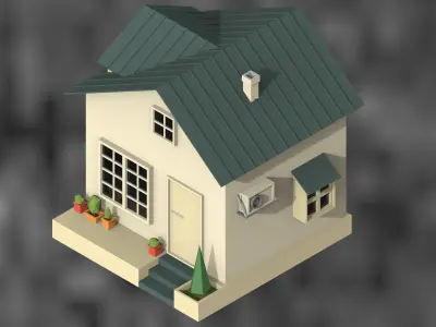 low poly city buildings Low-poly  Low-poly 3D model