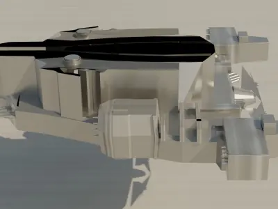 spaceship Low-poly 3D model 23