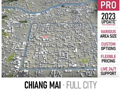 Chiang Mai  Low-poly 3D model