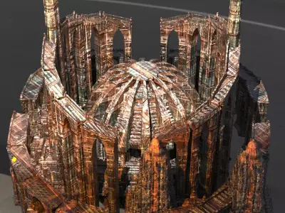 Count Chateau Fortress fantasy castle 4 3D model