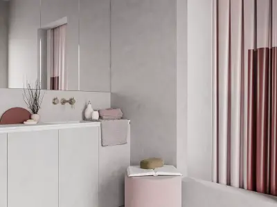Shower scene for Cinema 4D and Corona Renderer 3D model