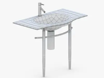 1562 - Sink Low-poly 3D model