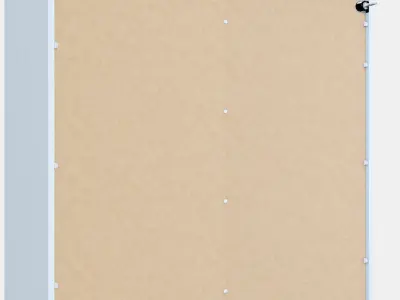 HAUGA Glass Door Cabinet Low-poly 3D model