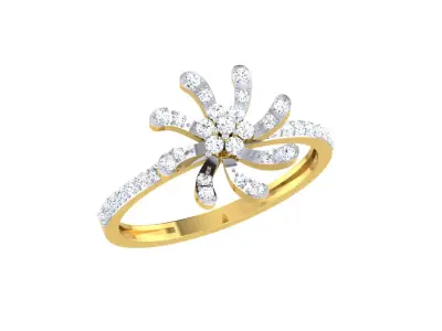 Women Ring Render 3dm STL OBJ FBX Details 3D print model 10