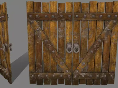 Medieval Door  Low-poly 3D model