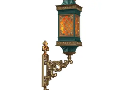 Classic Street Wall Light 0201 Low-poly 3D model