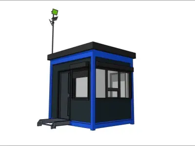 container guard booth 250cm x 250 cm  many formats 3D model