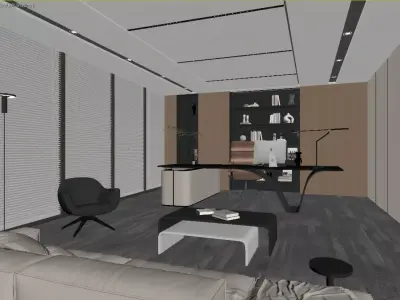 Modern Minimalist Office 3D model