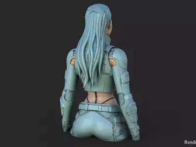 Futuristic Female High Detail 3D model