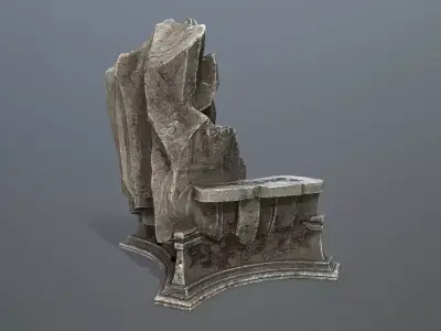 Throne  Low-poly 3D model