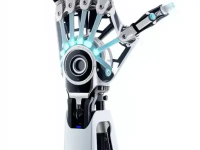Futuristic Robotic Hand model pack with articulated fingers Low-poly 3D model