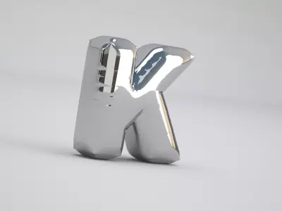 K Balloon Silver 3D model