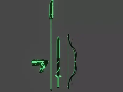 A set of Sci-Fi weapons 3D print model