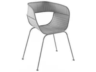 Scoop Chair industry west Low-poly 3D model