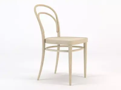 Thonet Chair 214 Light Beech Low-poly 3D model