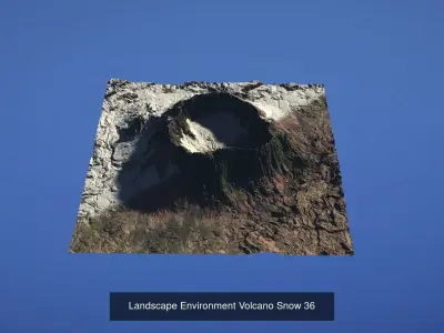 5 Landscape Environment Volcano Snow Volume 08 3D Model Pack