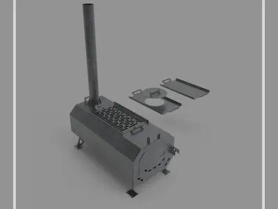 Welding Project Plans Drawings Stove 1 DXF PDF 3D model
