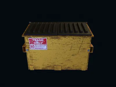 Recycling Dumpster Low-poly 3D model buy