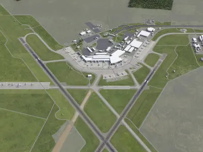 Buenos Aires Airport Low-poly 3D model